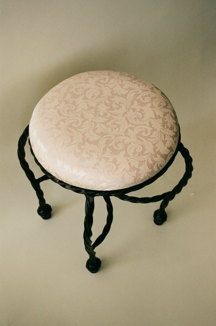 Contemporary Tassel Motif Accent Stool