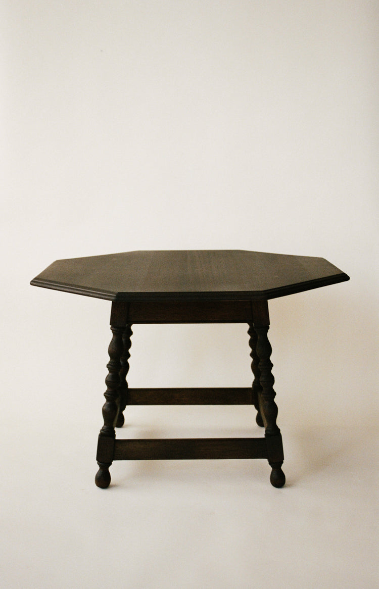 Antique Hexagonal Wood Coffee Table