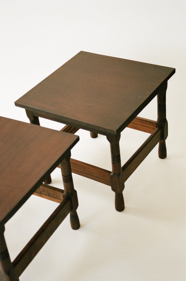 Vintage Pair of Wood End Tables