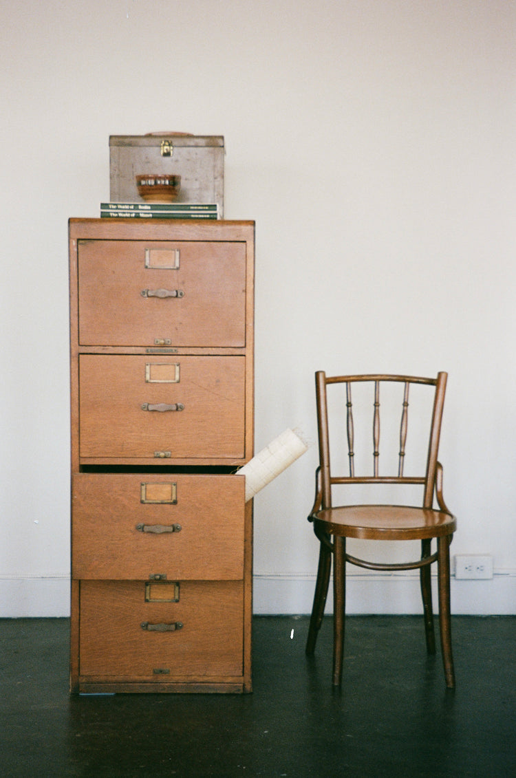 Antique Oak Filing Cabinet