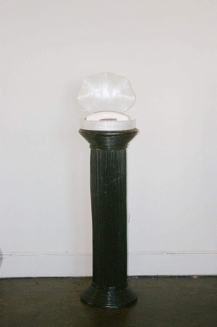 Vintage Pencil Reed Pedestal in Black