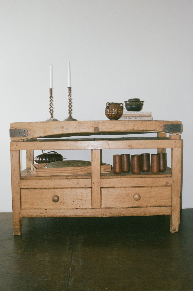 Vintage Butcher Block Kitchen Island