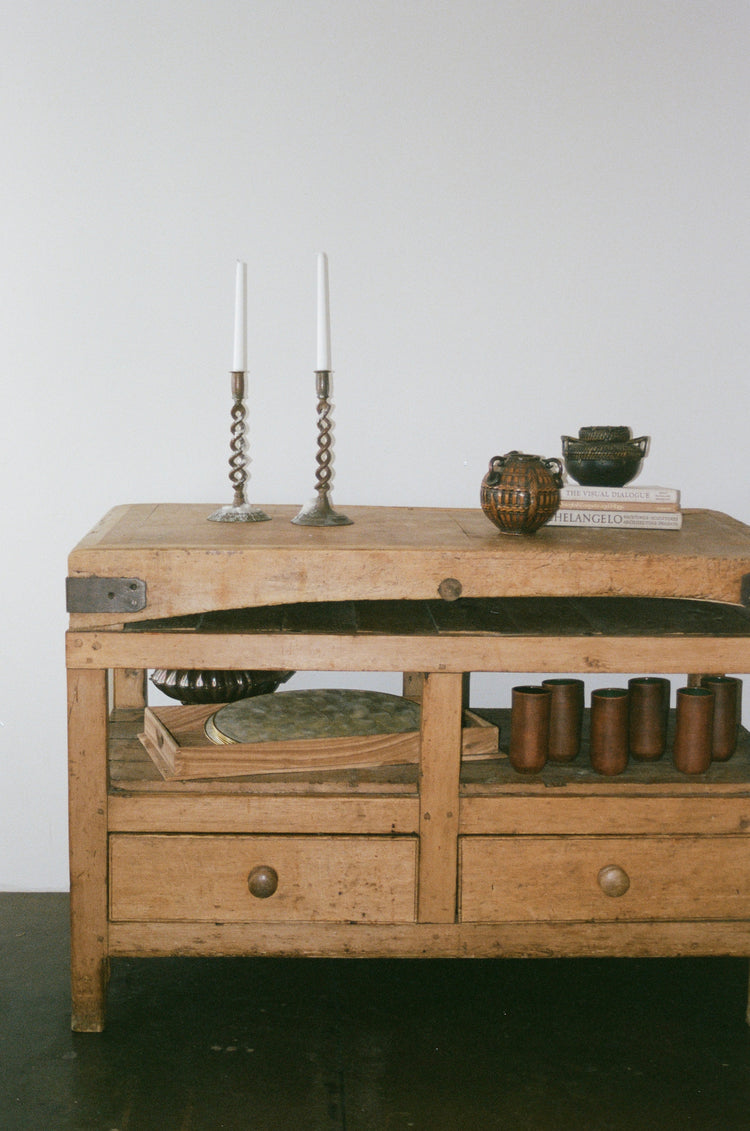 Vintage Butcher Block Kitchen Island