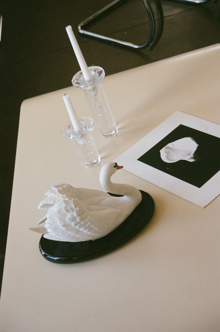 Porcelain Swan Figurine
