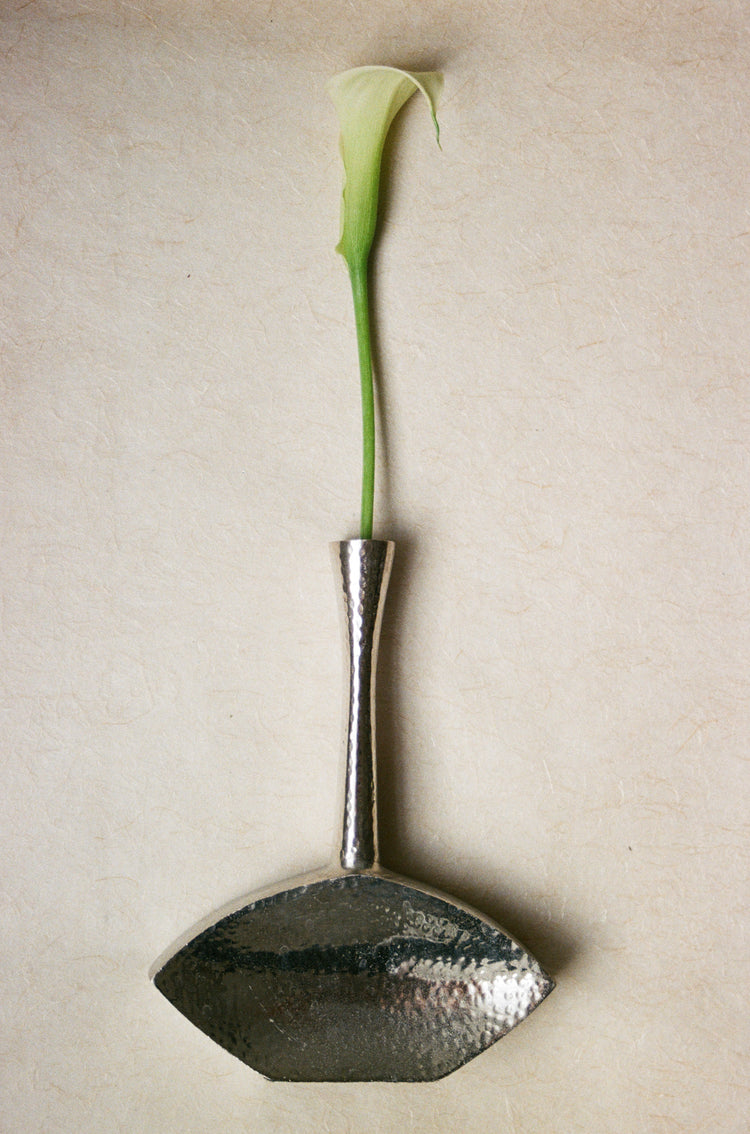 Hammered Metal Bud Vase