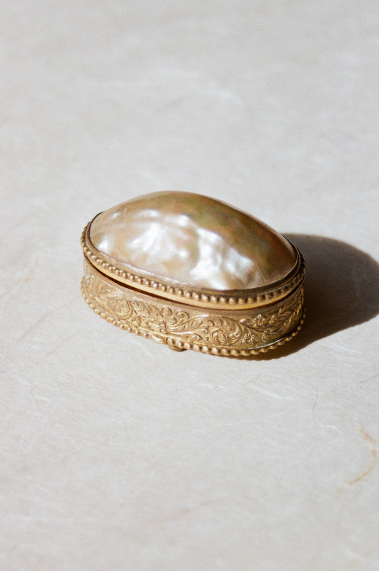 Vintage Mother of Pearl Pill Box