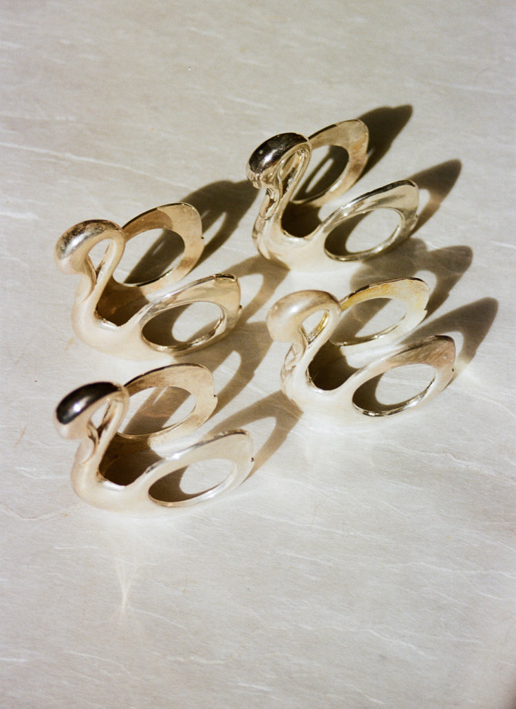 Swan Napkin Ring Holders Set of 4