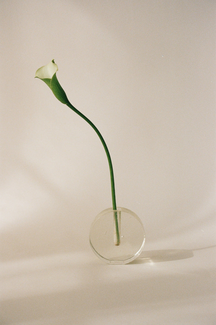 Petite Circular Glass Bud Vase