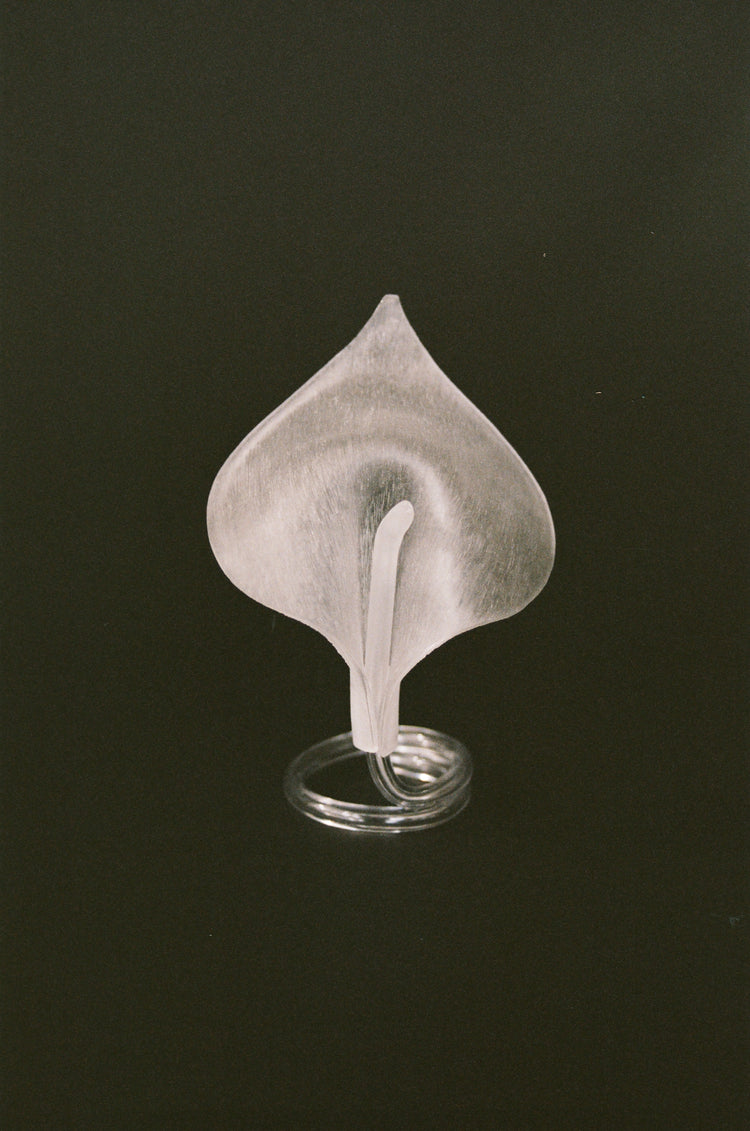 Sculptural Calla Lily Napkin Rings, Set of Four