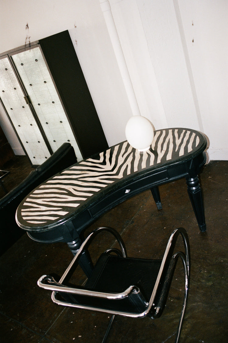 Tessellated Stone Zebra Console Desk