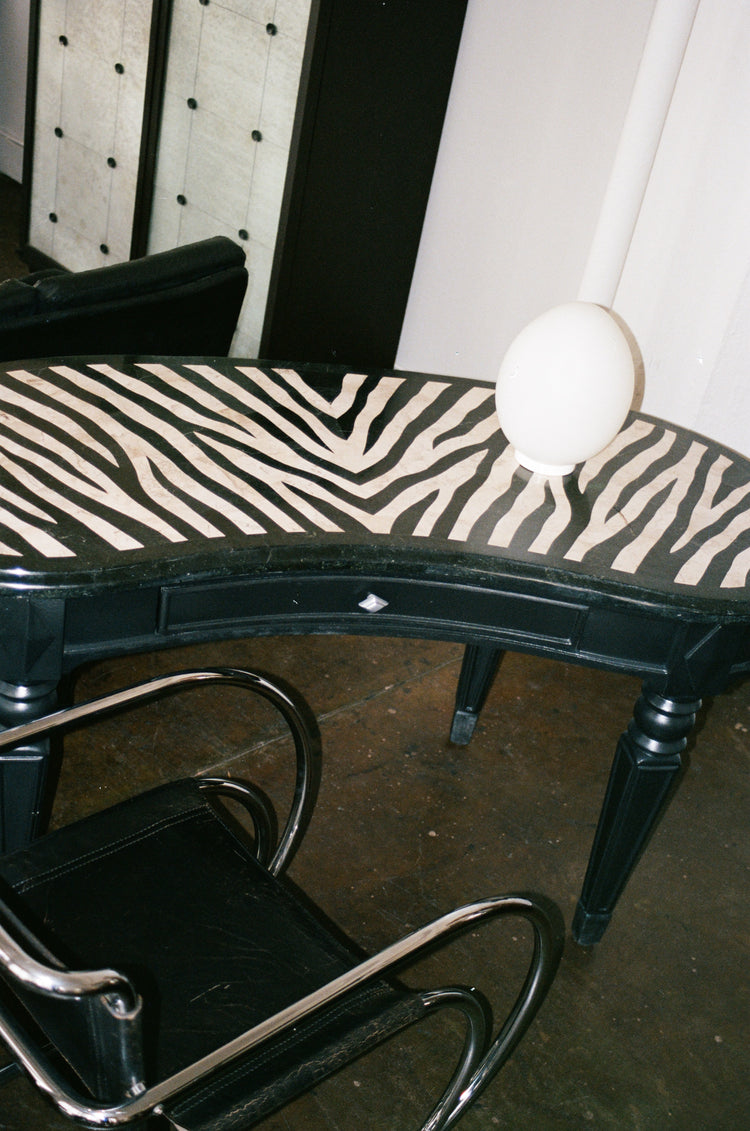 Tessellated Stone Zebra Console Desk