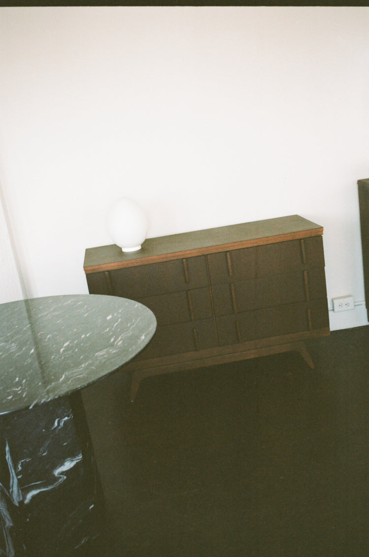 Restored Vintage Mid Century Dresser with Integrated Pulls