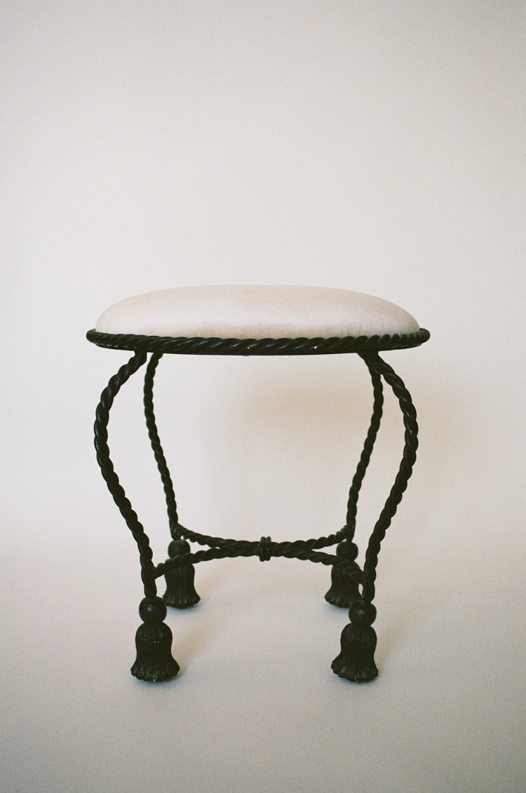 Wrought Iron Tassel Bench