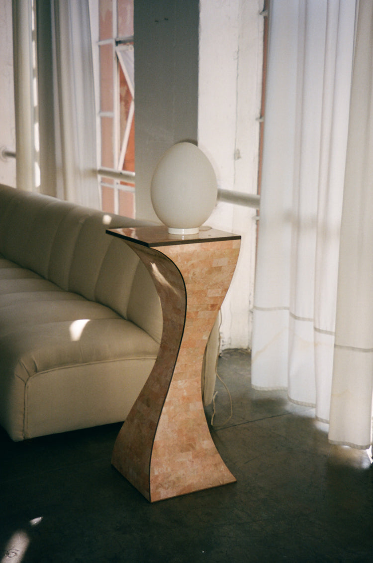 Vintage Opaline Glass Egg Lamp