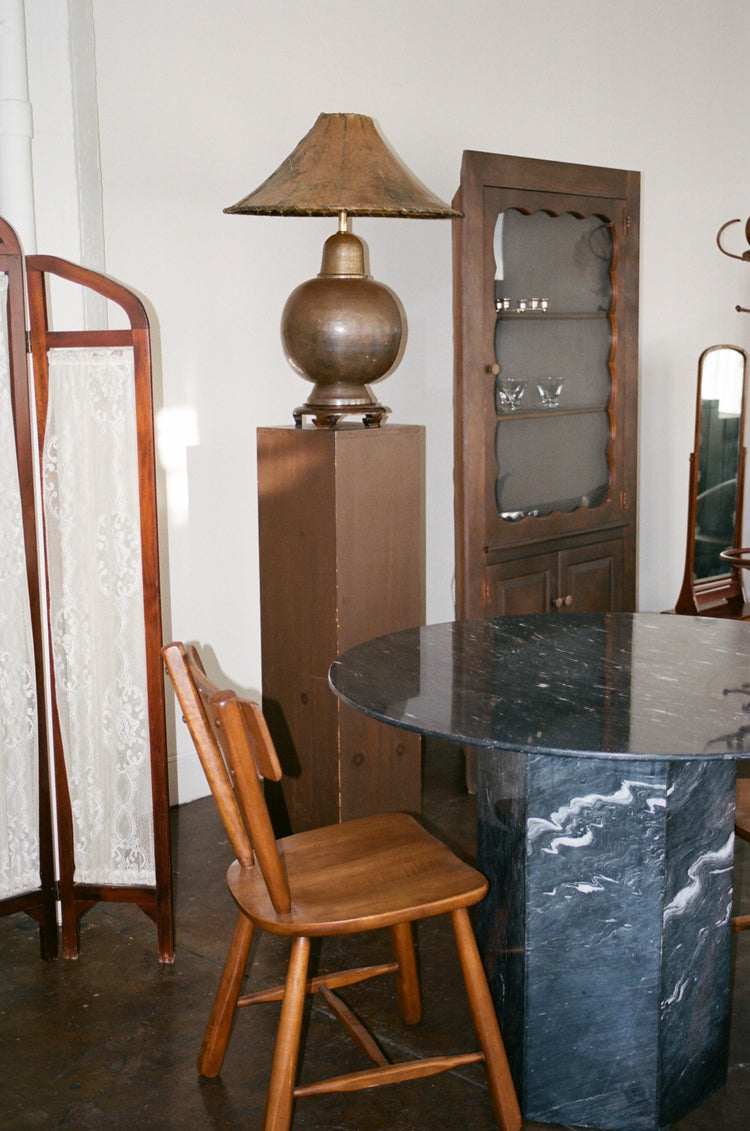 Charcoal Marble Dining Table