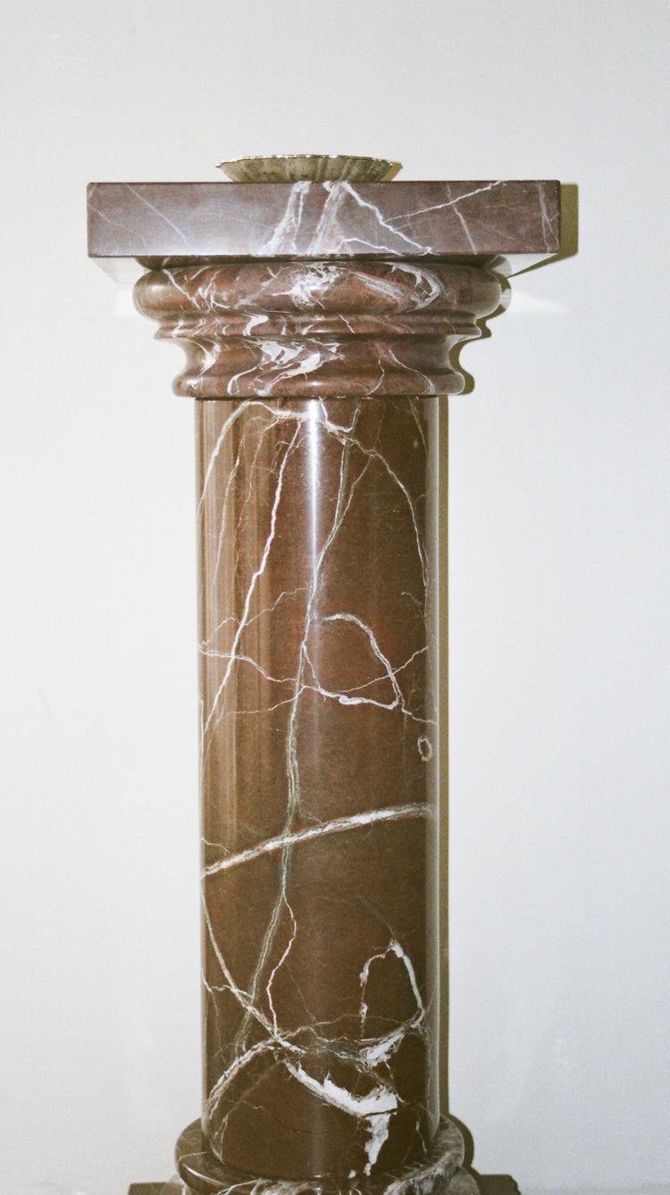 Rosso Levanto Marble Pedestal