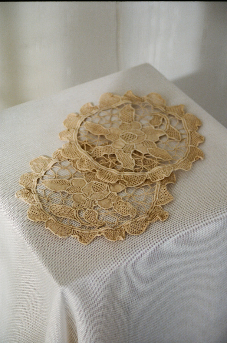 Vintage Pair of Handmade Doilies