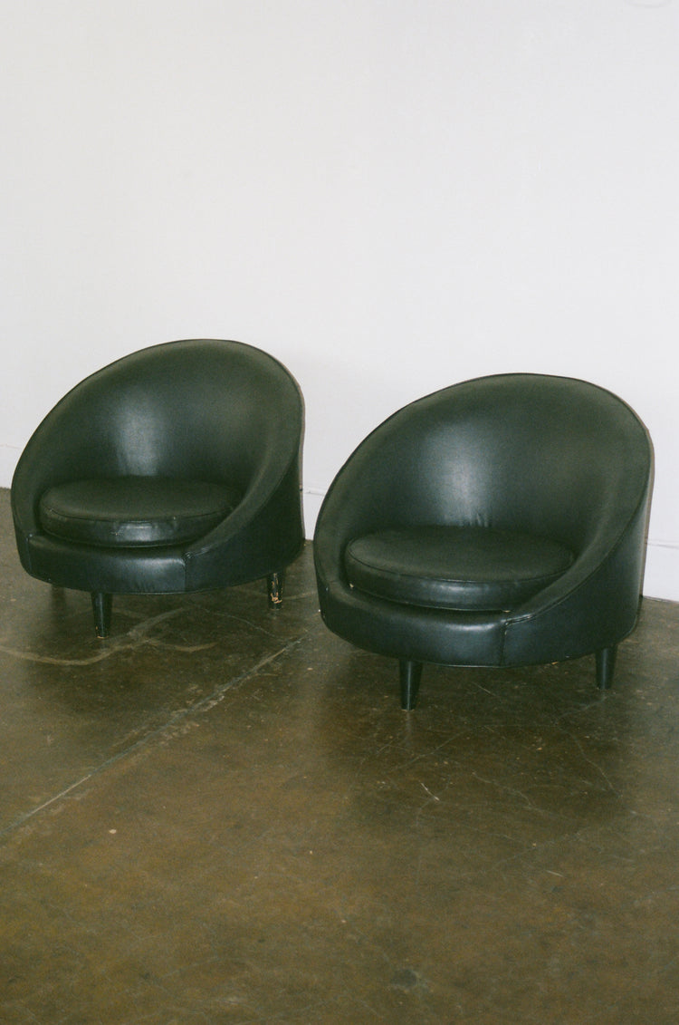 Vintage Pair of Low Profile Seating