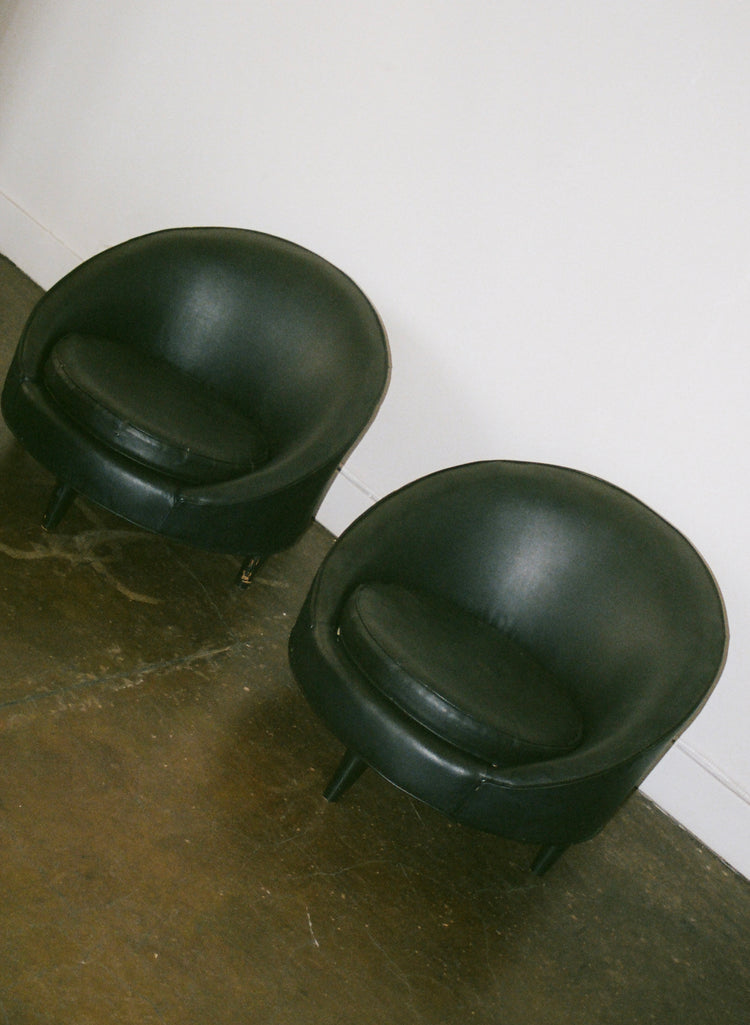 Vintage Pair of Low Profile Seating