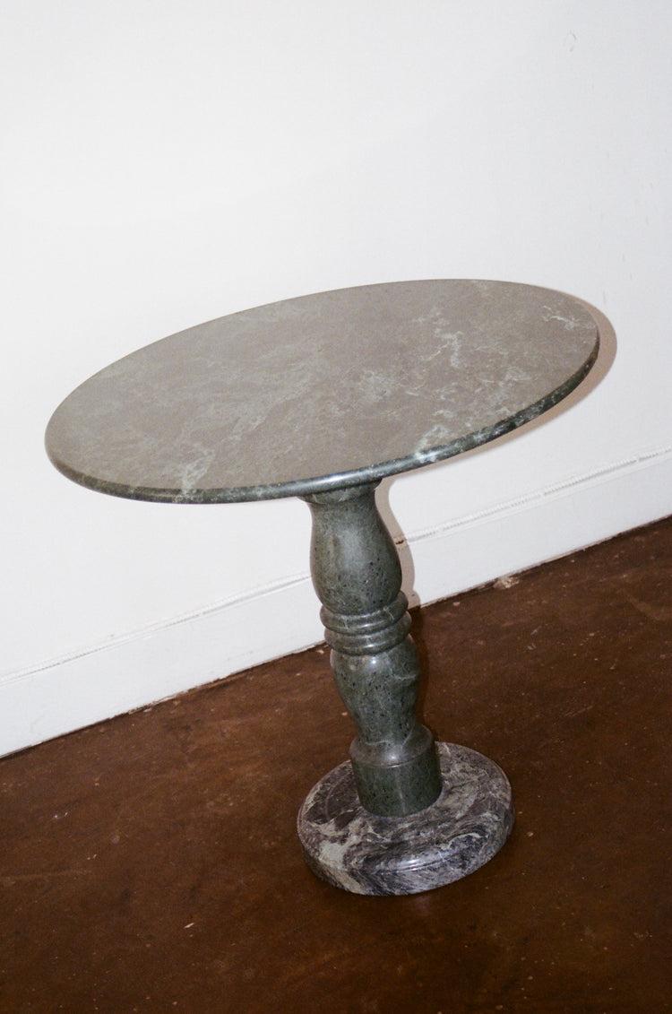 Vintage Green Marble Bistro Dining Table