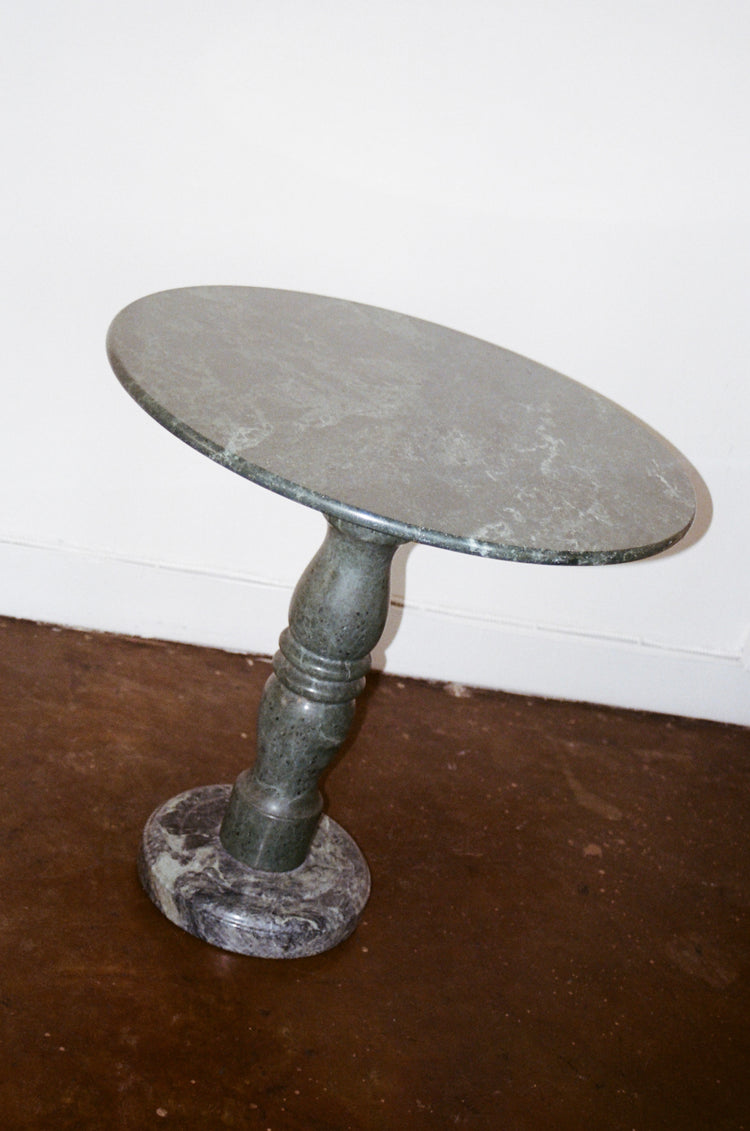 Vintage Green Marble Bistro Dining Table