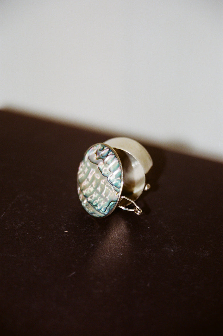 Petite Artisan Abalone Shell Pill Box