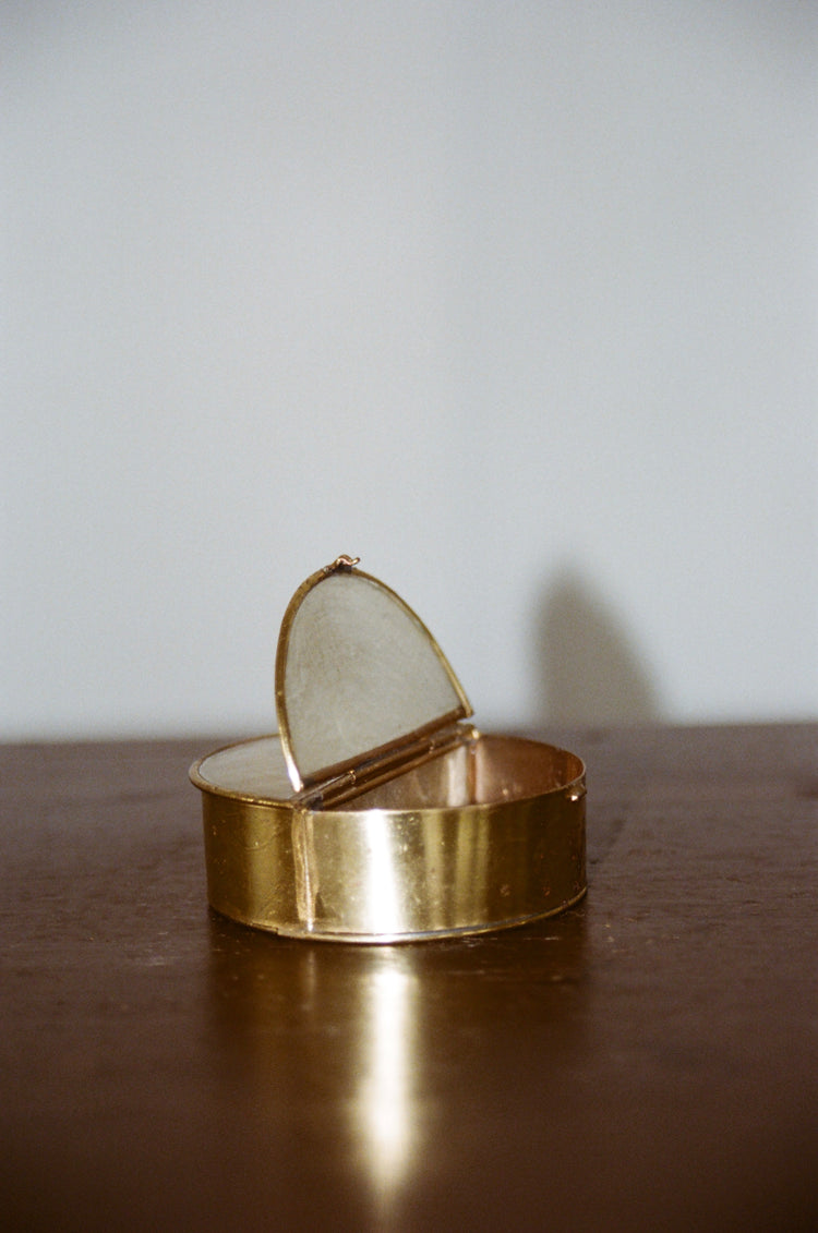 Patinated Capiz Shell Trinket Box