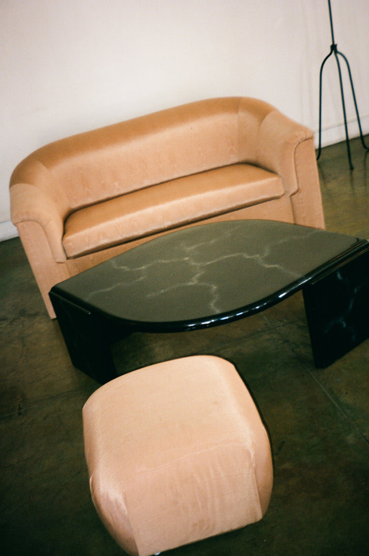 Sheer Loveseat and Ottoman Set