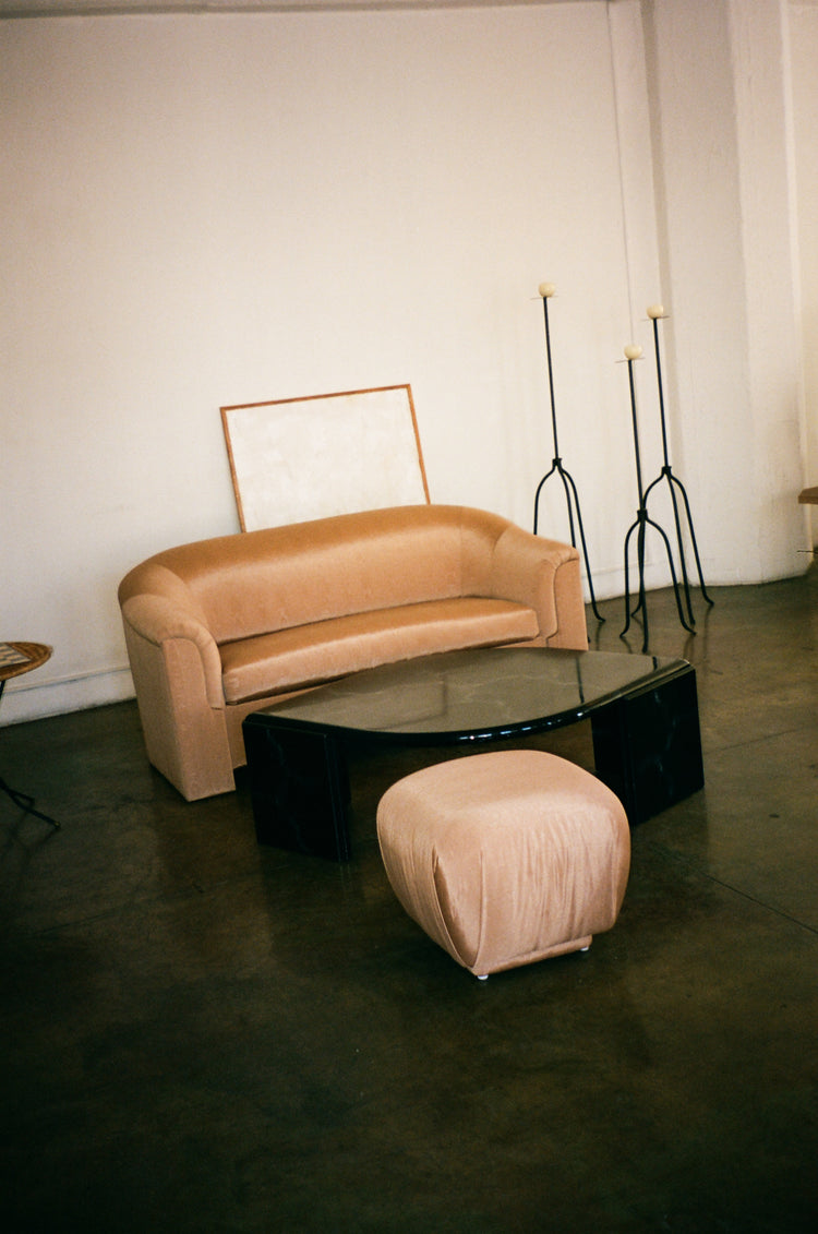 Sheer Loveseat and Ottoman Set