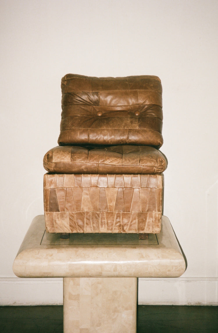 Pair of Leather Patchwork Seating by De Sede