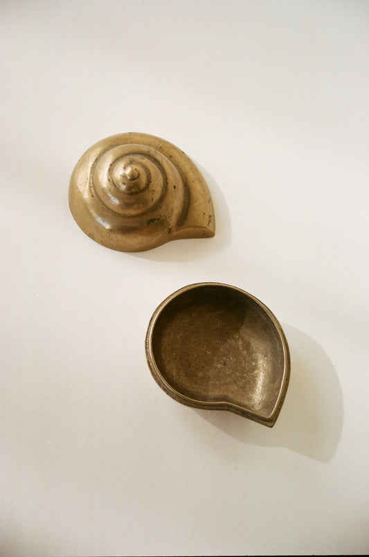 Brass Shell Trinket Box