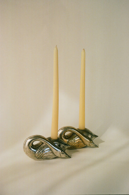 Swan Candle Holder Set