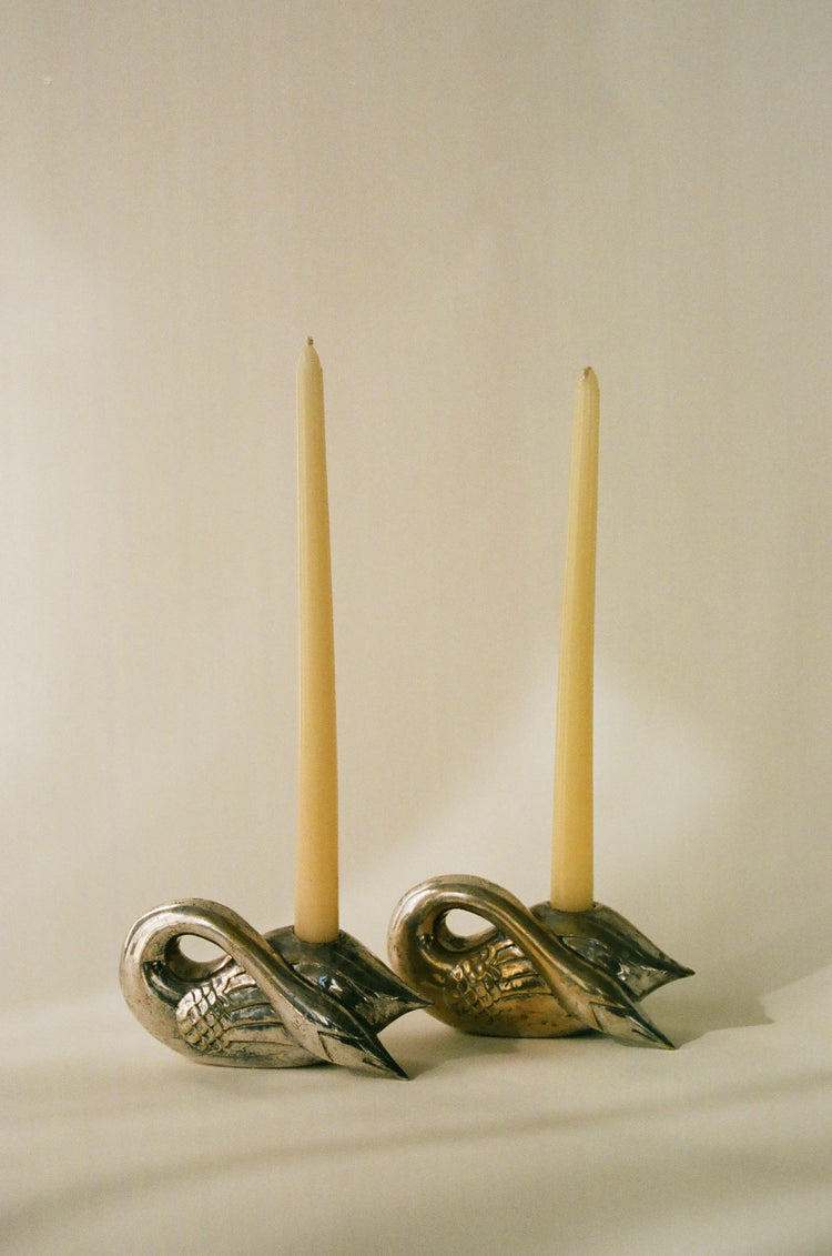 Swan Candle Holder Set