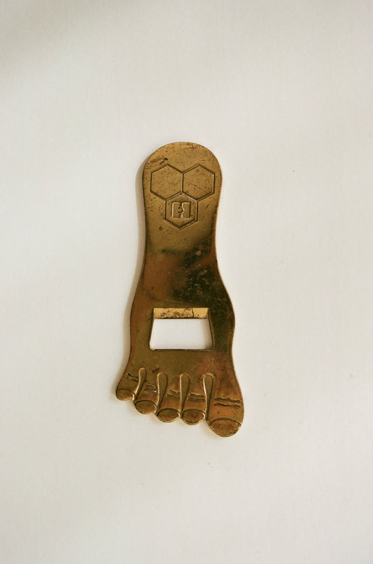 Brass Foot Bottle Opener