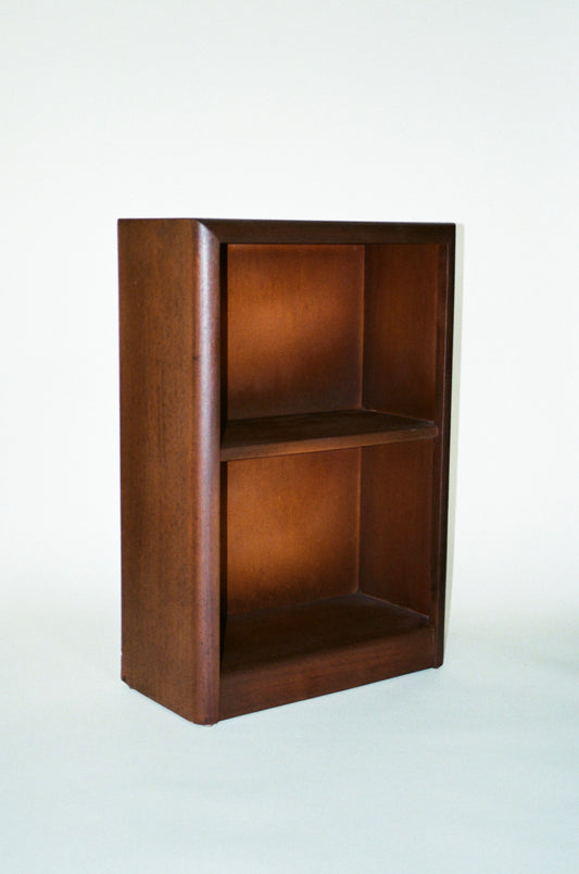Vintage Rounded Edge Wood Shelf Bookcase