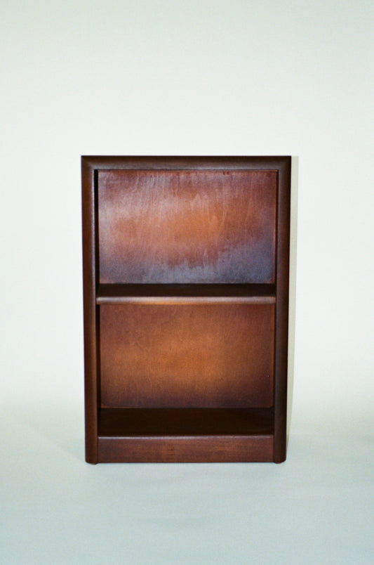Vintage Rounded Edge Wood Shelf Bookcase