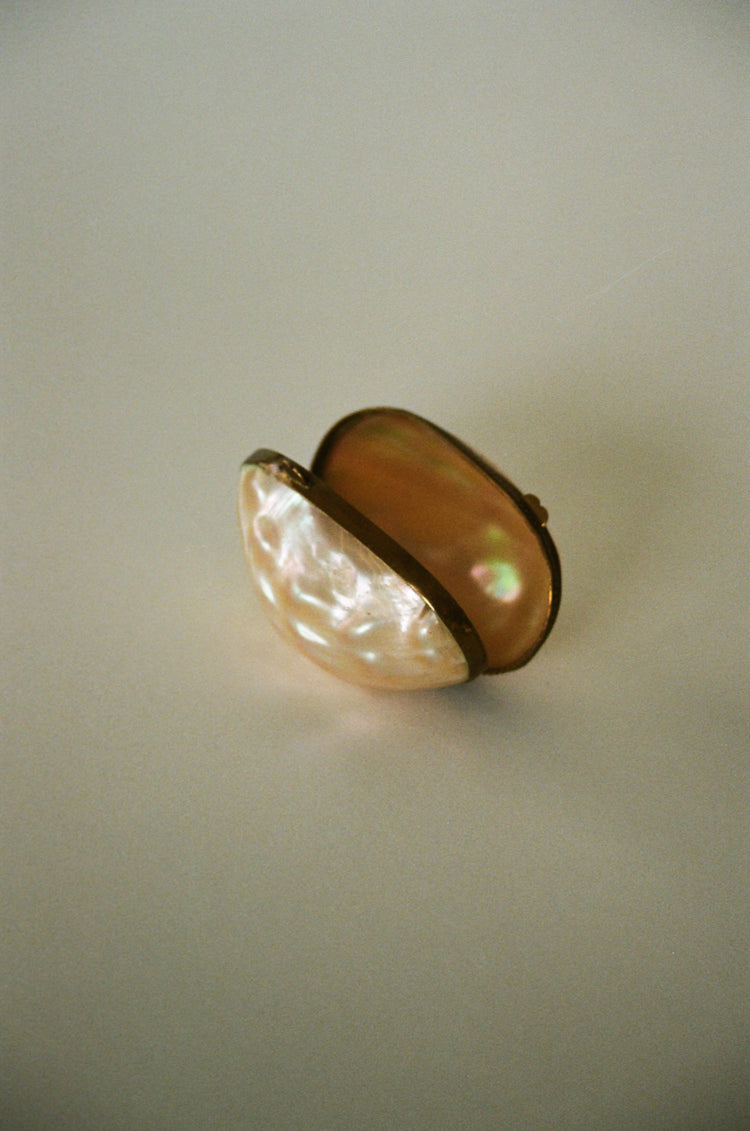 Paris-Sourced Mother of Pearl Shell Ring Box