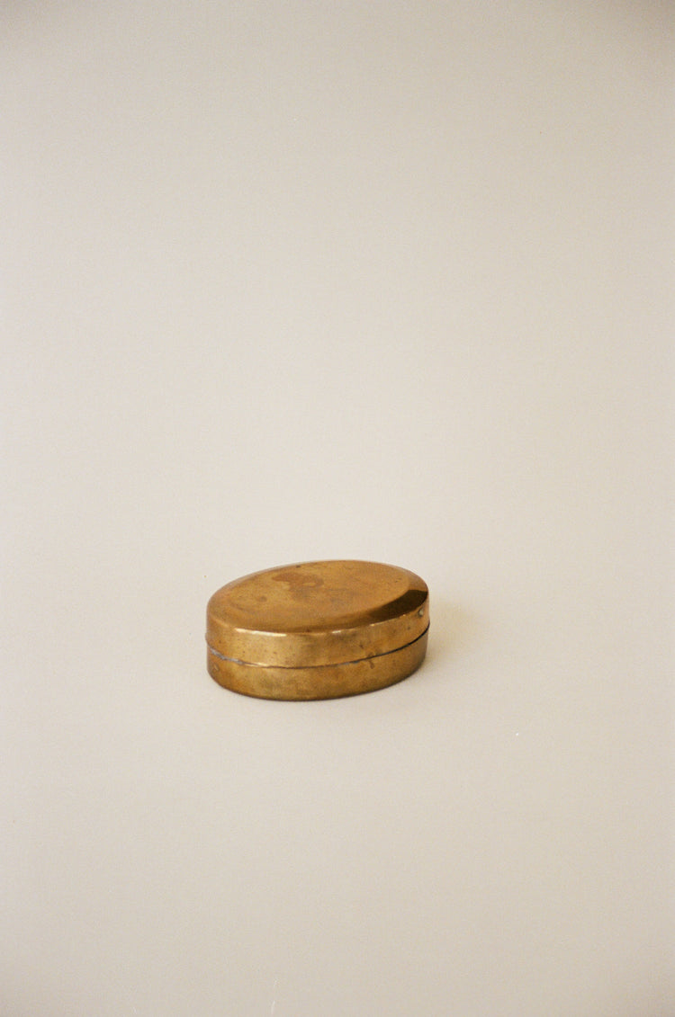 Petite Brass Pillbox