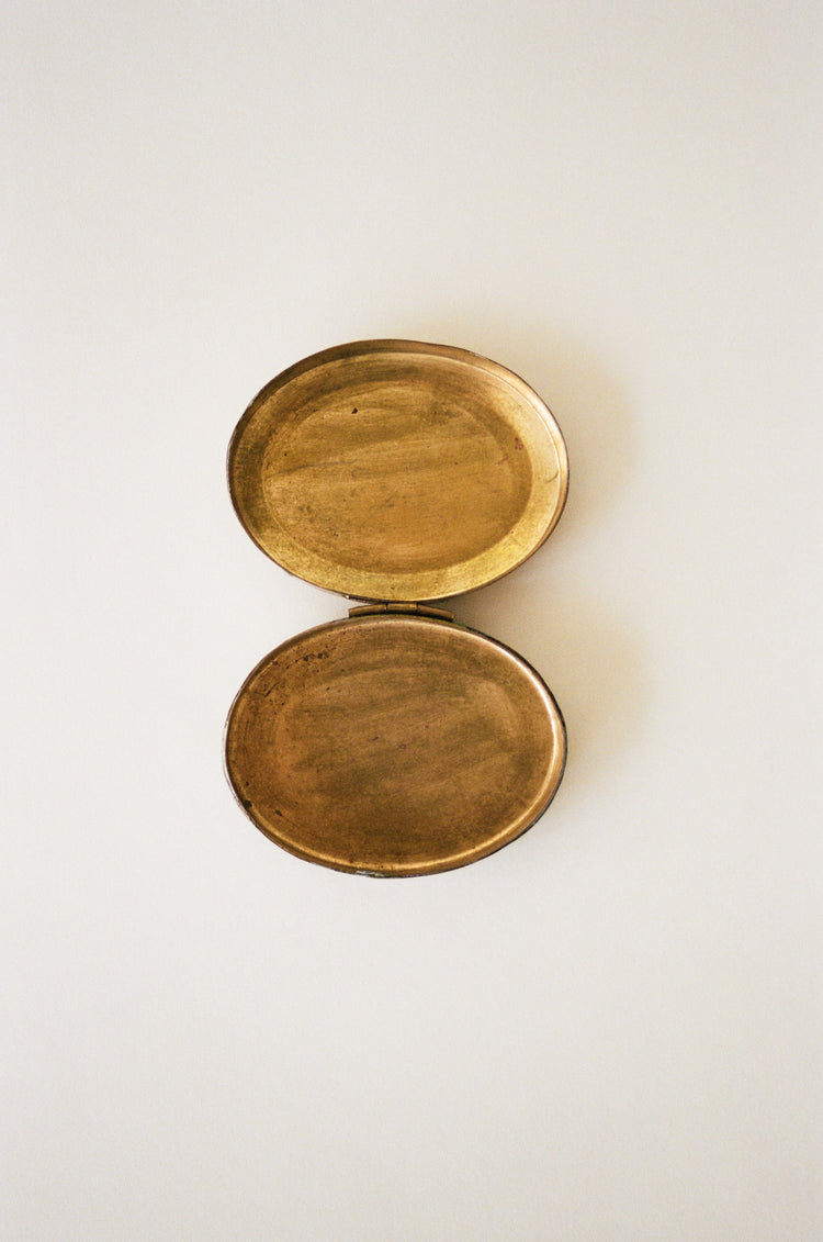 Petite Brass Pillbox