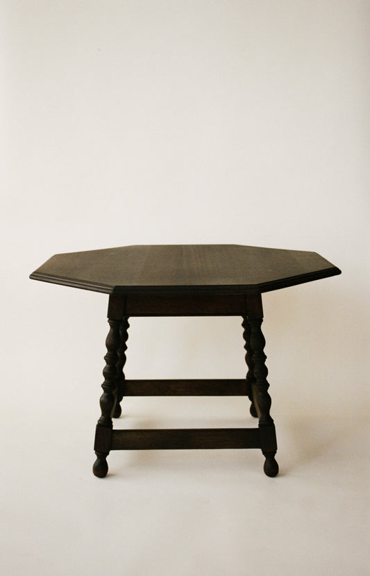 Antique Hexagonal Wood Coffee Table