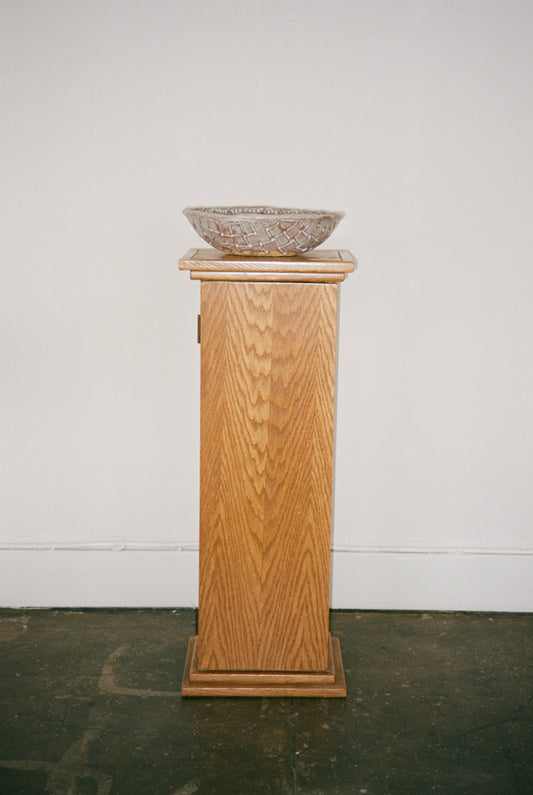 Petite Wood Storage Pedestal