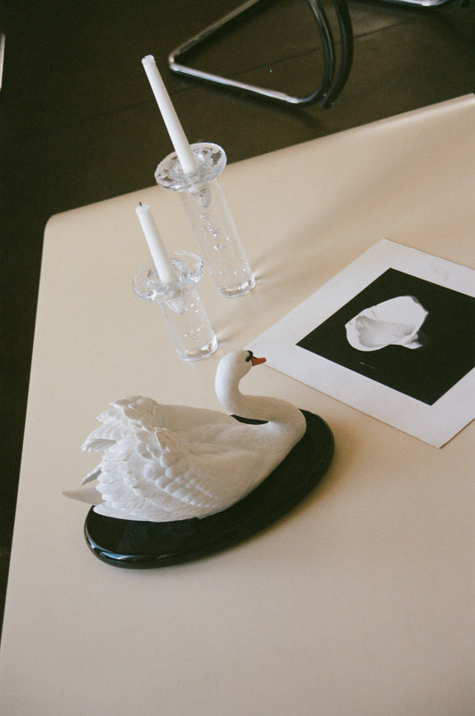 Porcelain Swan Figurine