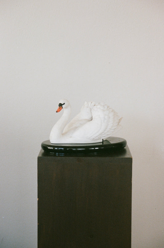 Porcelain Swan Figurine