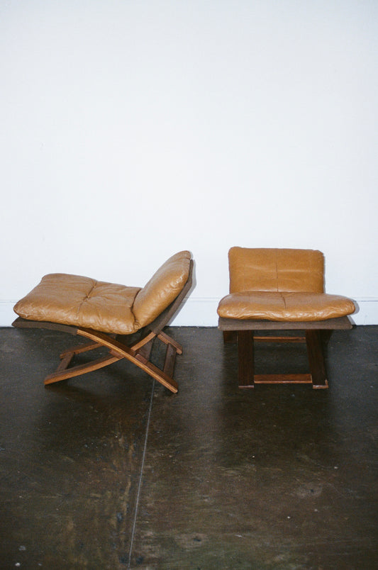 Vintage Pair of Swedish Ottomans