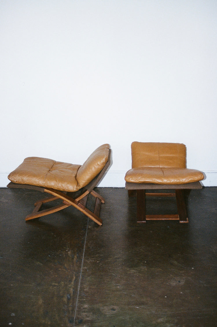 Vintage Pair of Swedish Ottomans