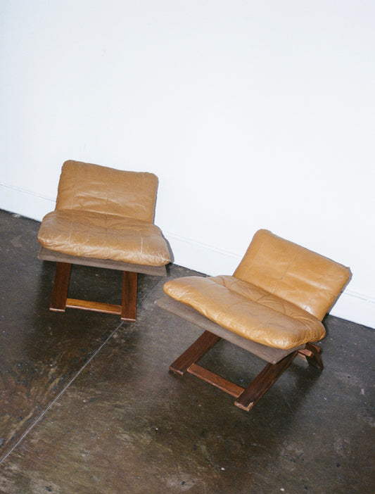 Vintage Pair of Swedish Ottomans