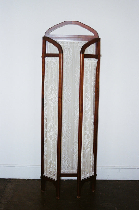Antique Wood Lace Privacy Screen