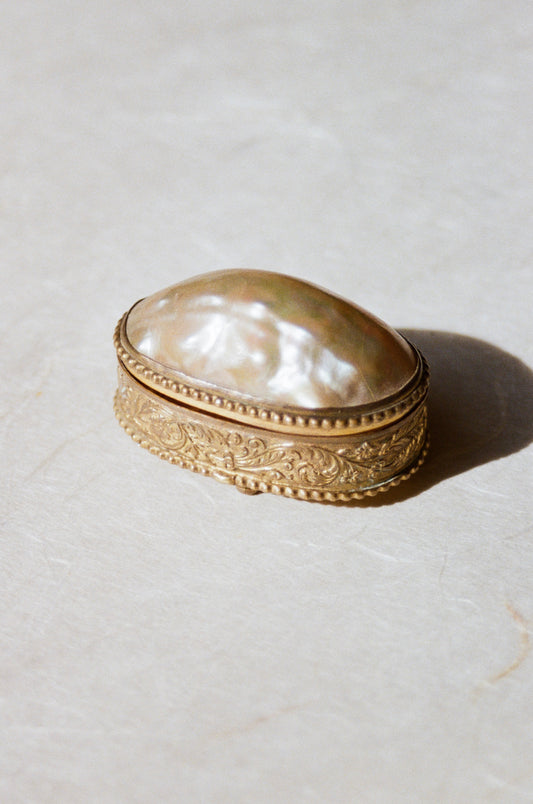 Vintage Mother of Pearl Pill Box