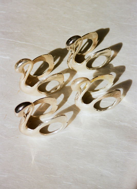 Swan Napkin Ring Holders Set of 4