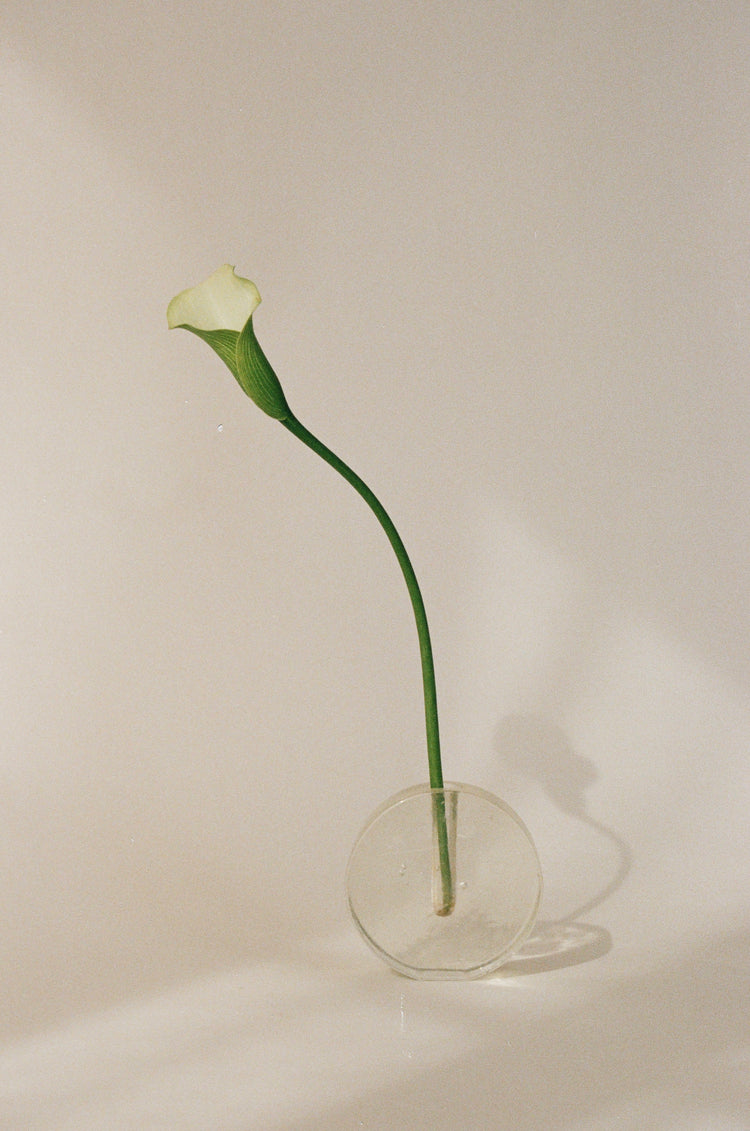 Petite Circular Glass Bud Vase